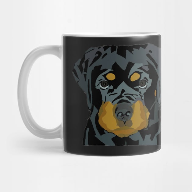 Rottweiler Zero puppy by Freedomink